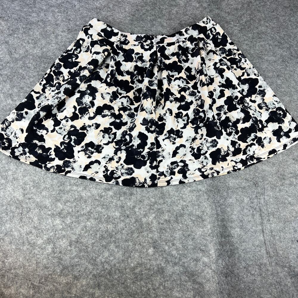 Joe B Pleated skater Skirt black white pink size XL